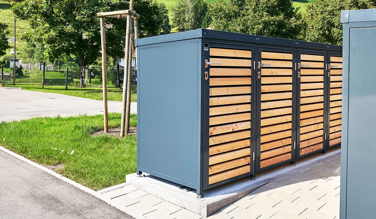 <h5>Mülltonnen-Box M aus Holz</h5>
